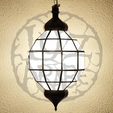 Lámpara esfera de cristal opaco blanco