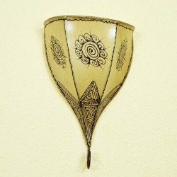 Aplique tulipán de piel pintado