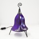 Lampe de table forme de cloche de cuir peint au henné
