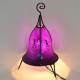 Lampe de table forme de cloche de cuir peint au henné