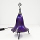 Lampe de table forme de cloche de cuir peint au henné