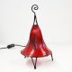 Lampe de table forme de cloche de cuir peint au henné