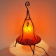 Lampe de table forme de cloche de cuir peint au henné