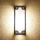 Aplique de pared rectangular de cristal blanco