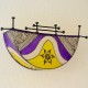 Aplique barco de piel pintado