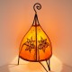 Lámpara carpa de cuero pintada con henna