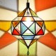 Lámpara diamante de Picasso de cristal plano transparente y de colores