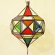Lámpara diamante de Picasso de cristal plano transparente y de colores