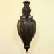 Lampara rustica grande de forja bronceada calada