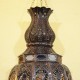 Lampara rustica grande de forja bronceada calada