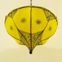 Plafón tulipán de piel pintado