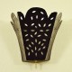 Large lily shape wall sconce of openwork iron