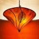 Marokkanische Deckenlampe aus leder farbe orange