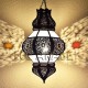 Lustre marocain de forme pomegranate en verre blanc