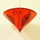 Marokkanische Deckenlampe aus leder farbe orange