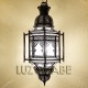 Gran lampara arabe con barras de cristal blanco
