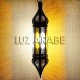 Lampara arabe octagonal de cristal bicolor