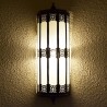 Large moroccan wall light of white glass with resin