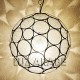 Grande lampe plafonnier forme de sphère de verre translucide