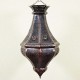 Lámpara rustica de techo octagonal de forja calada bronceada