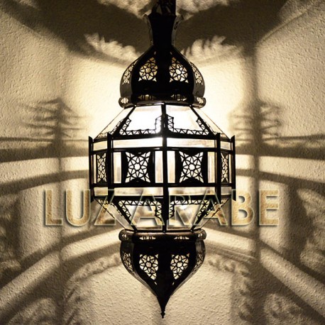 Lámpara árabe octagonal de cristal