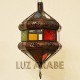 Lampe plafonnier andalouse de verre coloré