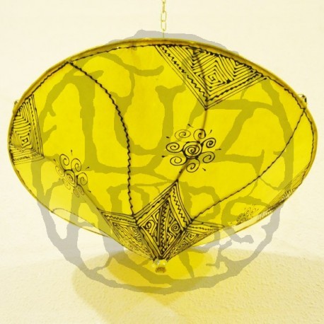 Plafonnier en forme de lys jaune