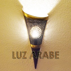 Gran aplique de pared antorcha de cobre