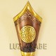 Grand applique murale forme torche de cuivre