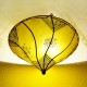 Plafonnier en forme de lys jaune