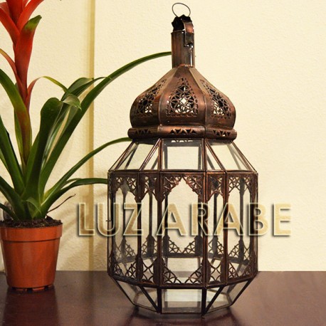 Gran Farol de cristal transparente