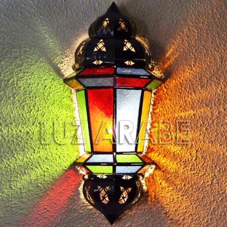 Aplique árabe de cristal e perfurada ferro