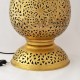 Grande lampe à poser marocain en cuivre ajouré en forme de goutte de rosée