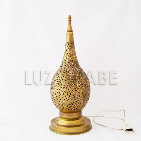 Tropfenform Marokkanische Lampe von Schnitt Messing