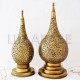 Tropfenform Marokkanische Lampe von Schnitt Messing