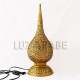 Grande lampe à poser marocain en cuivre ajouré en forme de goutte de rosée