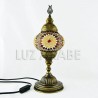 Turkish mosaic table lamp with amber tone