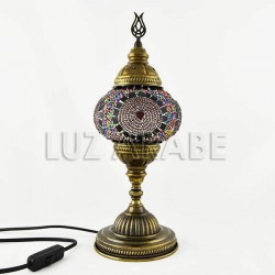 Lámpara de mesa turca de mosaico morado