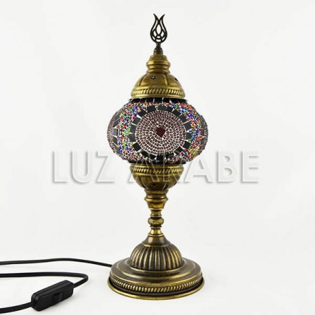 Lampe de table turque dans mosaïque en violette