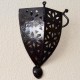 Aplique de hierro calado estilo medieval con asas