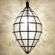 Gran lampara arabe ovalada de cristal