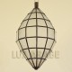 Gran lampara arabe ovalada de cristal
