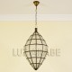 Gran lampara arabe ovalada de cristal