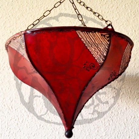 Plafond la tulipe en cuir peint