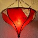 Plafond la tulipe en cuir peint