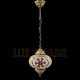 Lustre en mosaïque turque avec globe de multicolore