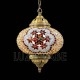 Lustre en mosaïque turque avec globe de multicolore