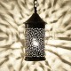 Lampe suspension marocain en laiton de forme cylindre