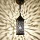 Lampe suspension marocain en laiton de forme cylindre