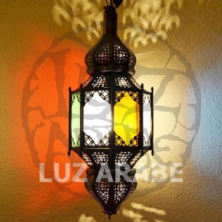 Lampara andalusí octagonal con dos cúpulas